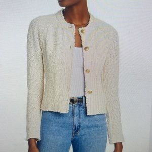 Rag & Bone Marisa Tweed Jacket - Ecru Size 6